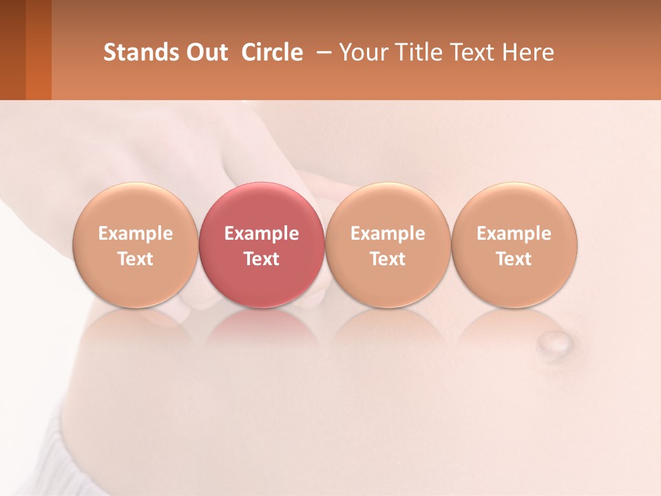 A Woman's Stomach With A Piece Of Wax On It PowerPoint Template