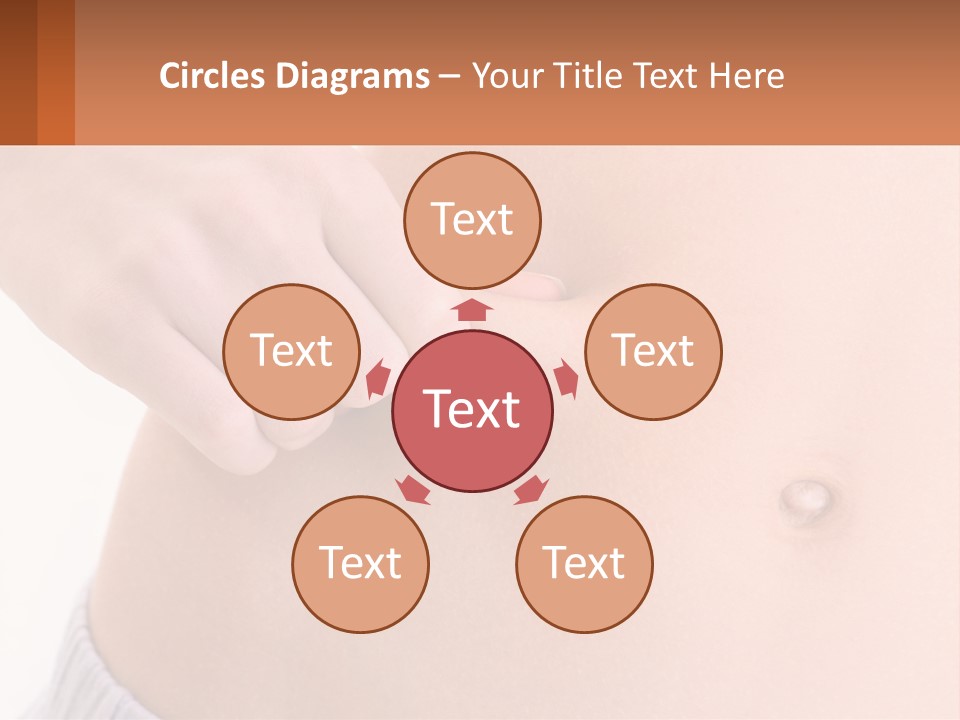 A Woman's Stomach With A Piece Of Wax On It PowerPoint Template