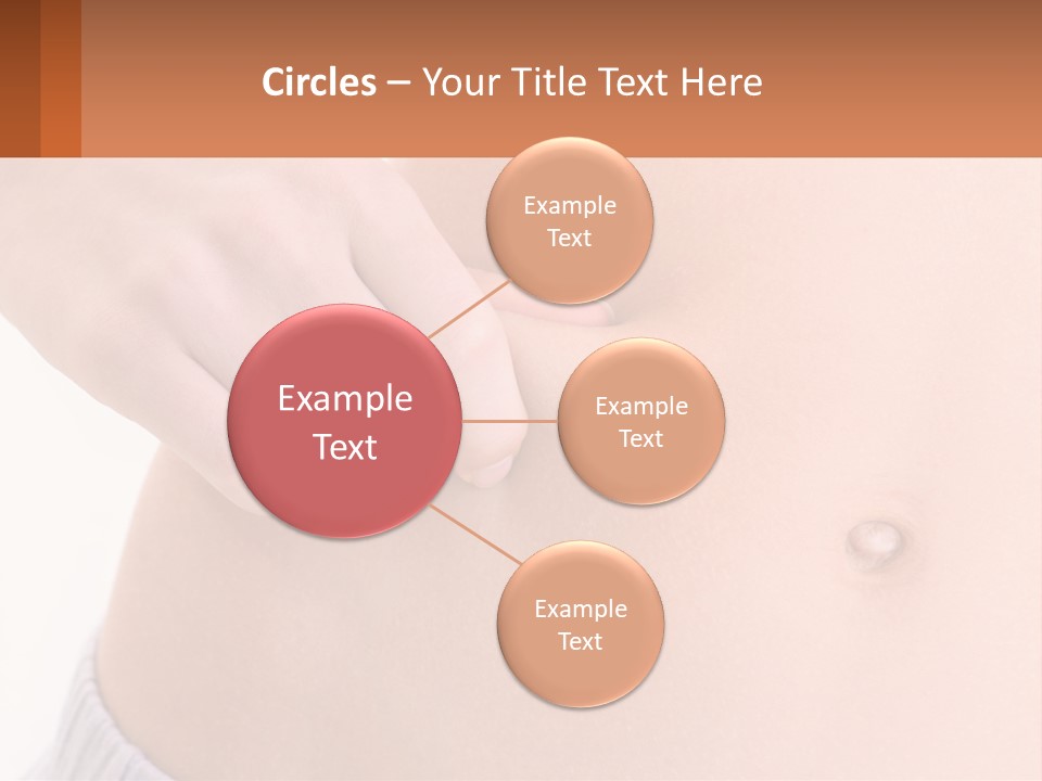 A Woman's Stomach With A Piece Of Wax On It PowerPoint Template