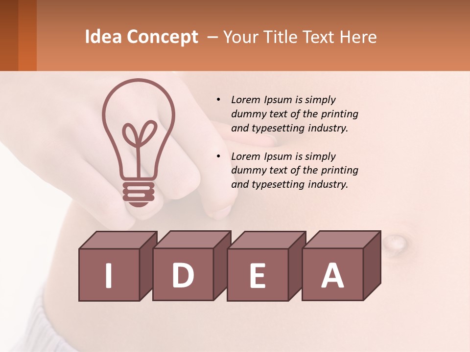 A Woman's Stomach With A Piece Of Wax On It PowerPoint Template