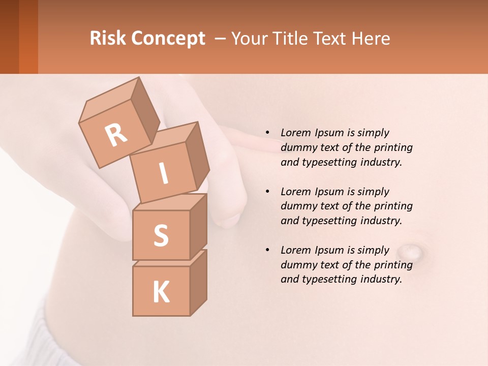 A Woman's Stomach With A Piece Of Wax On It PowerPoint Template