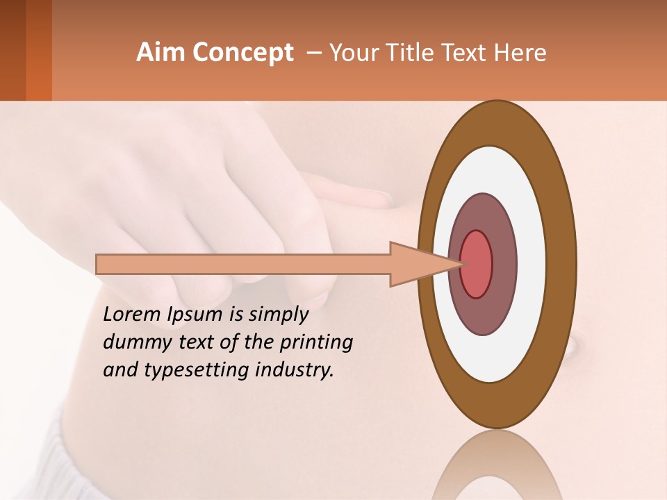 A Woman's Stomach With A Piece Of Wax On It PowerPoint Template