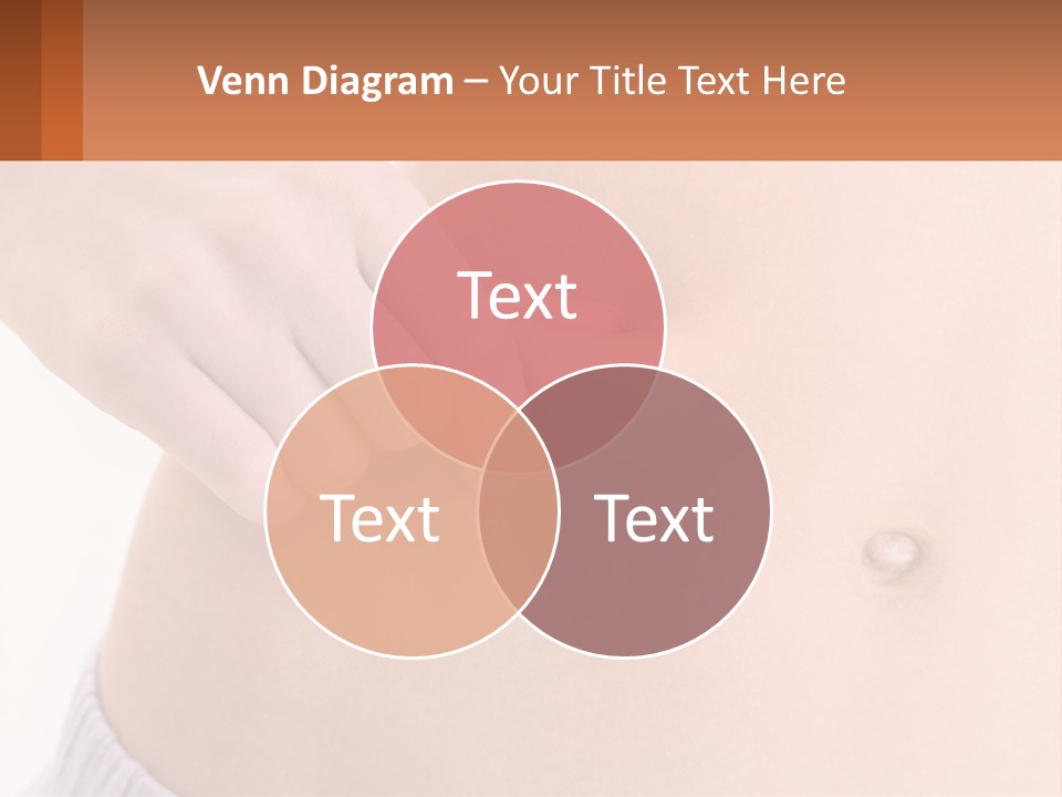 A Woman's Stomach With A Piece Of Wax On It PowerPoint Template