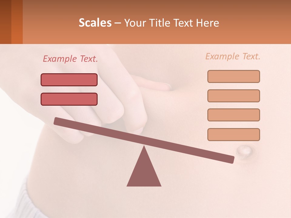 A Woman's Stomach With A Piece Of Wax On It PowerPoint Template