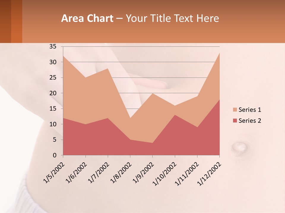 A Woman's Stomach With A Piece Of Wax On It PowerPoint Template