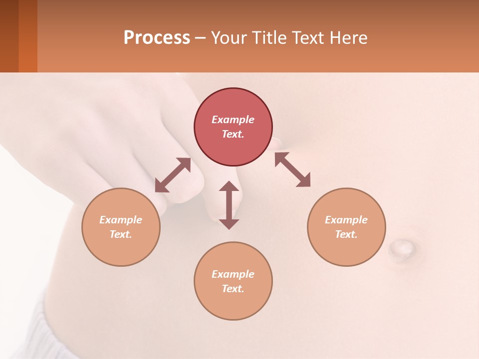 A Woman's Stomach With A Piece Of Wax On It PowerPoint Template