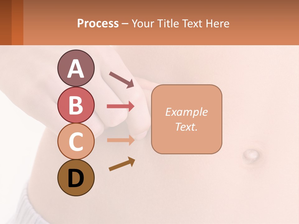 A Woman's Stomach With A Piece Of Wax On It PowerPoint Template