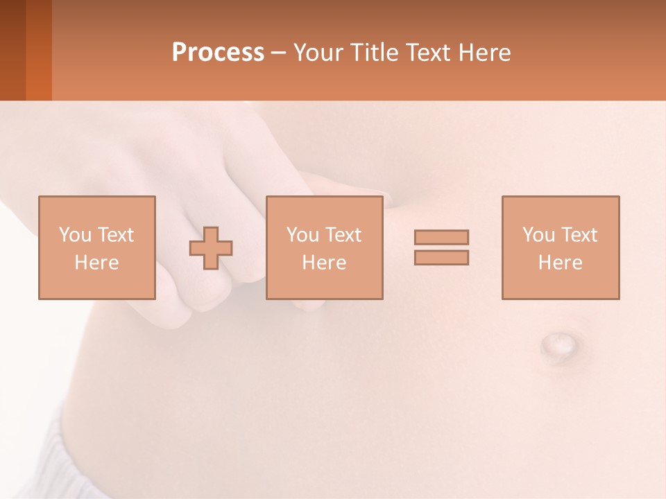 A Woman's Stomach With A Piece Of Wax On It PowerPoint Template