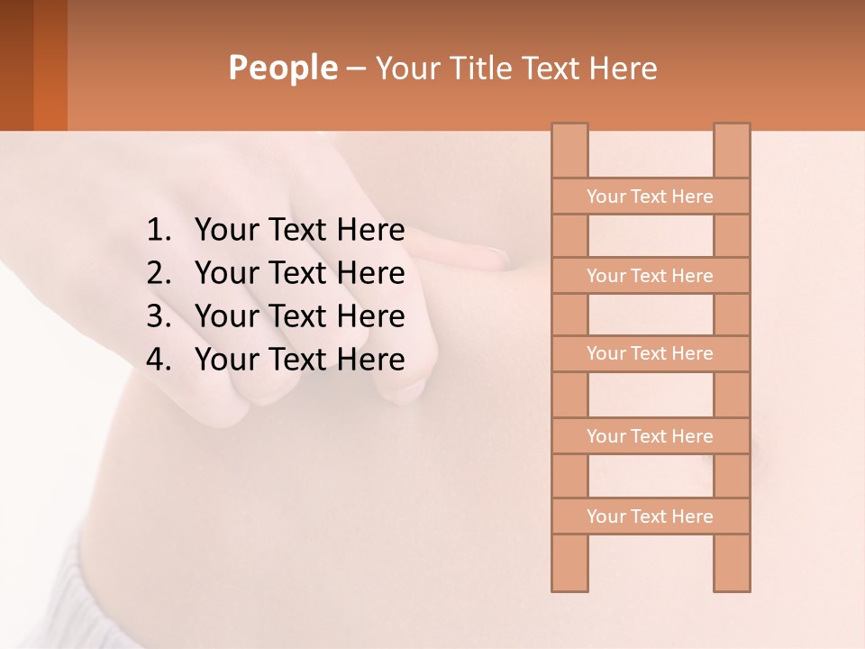 A Woman's Stomach With A Piece Of Wax On It PowerPoint Template