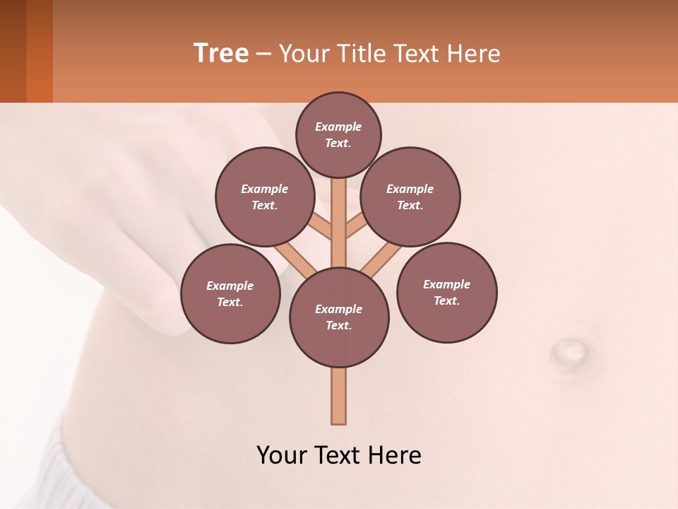 A Woman's Stomach With A Piece Of Wax On It PowerPoint Template