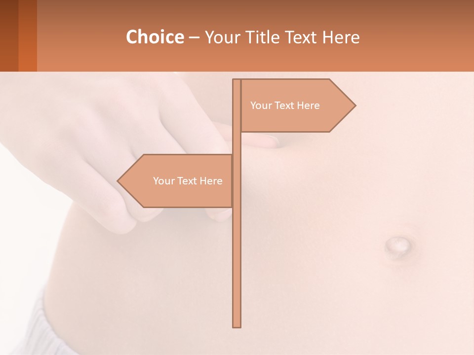 A Woman's Stomach With A Piece Of Wax On It PowerPoint Template