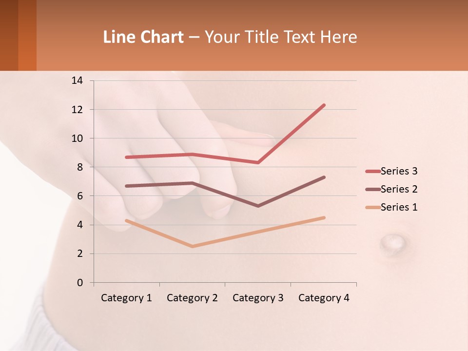 A Woman's Stomach With A Piece Of Wax On It PowerPoint Template