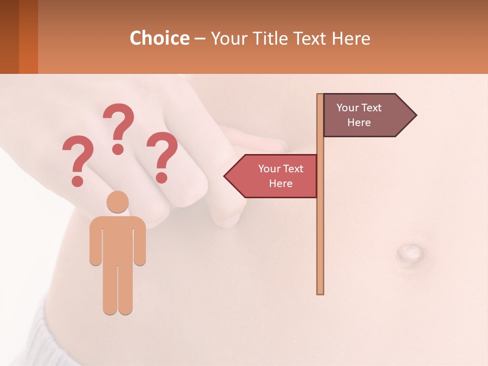 A Woman's Stomach With A Piece Of Wax On It PowerPoint Template