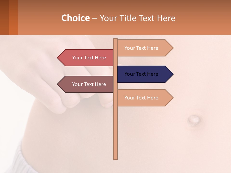 A Woman's Stomach With A Piece Of Wax On It PowerPoint Template