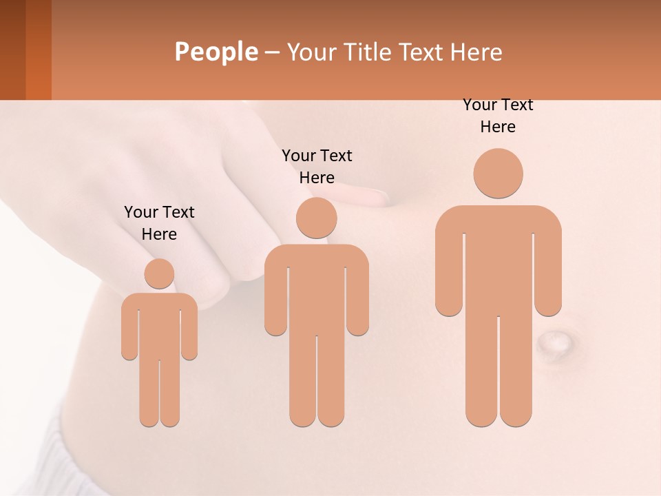 A Woman's Stomach With A Piece Of Wax On It PowerPoint Template