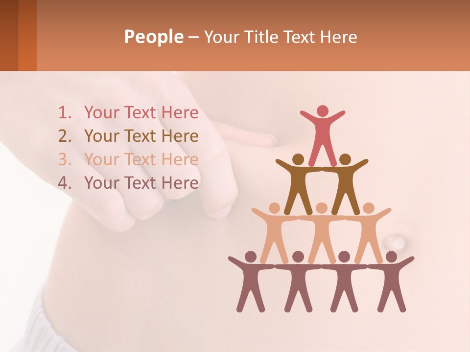 A Woman's Stomach With A Piece Of Wax On It PowerPoint Template