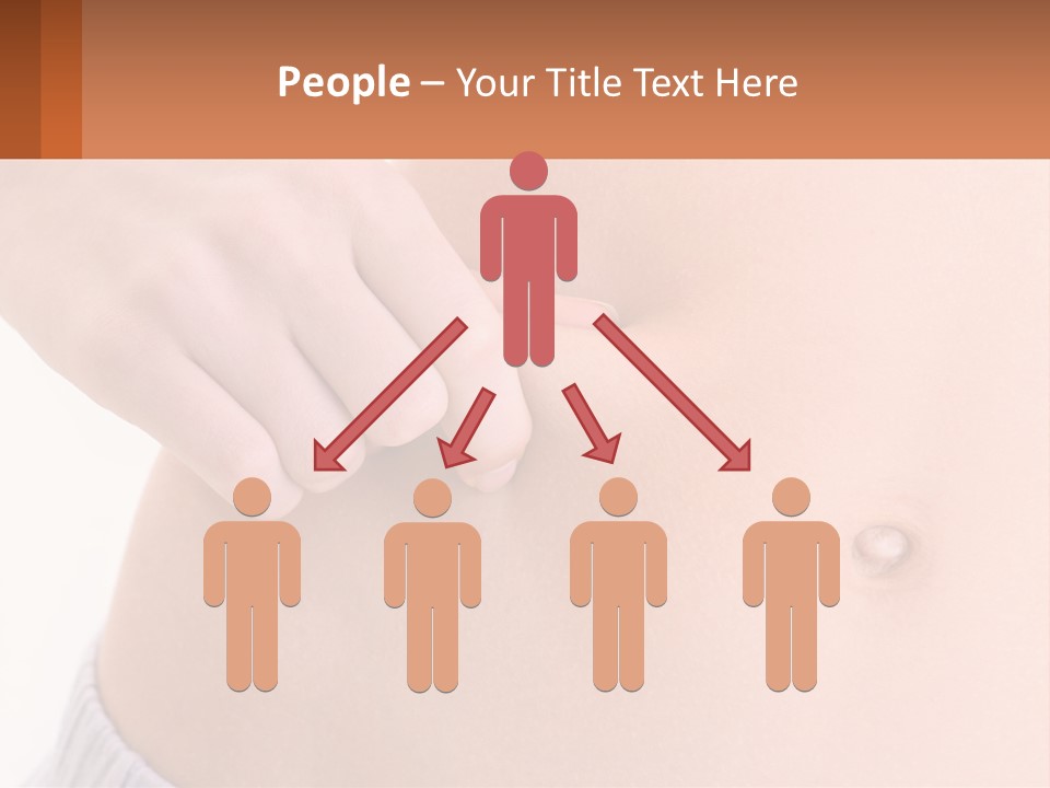 A Woman's Stomach With A Piece Of Wax On It PowerPoint Template