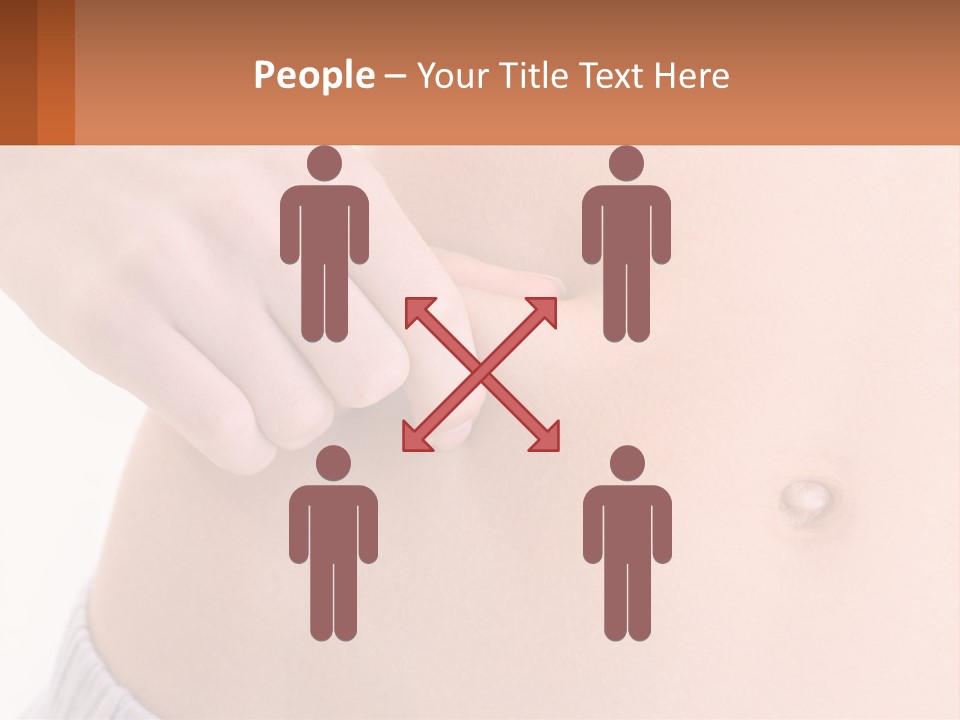 A Woman's Stomach With A Piece Of Wax On It PowerPoint Template