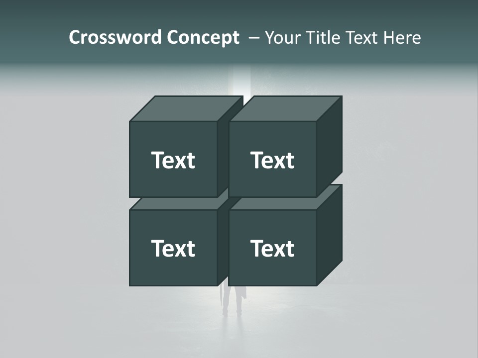 A Man Standing In Front Of A Light At The End Of A Tunnel PowerPoint Template