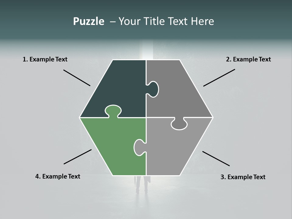 A Man Standing In Front Of A Light At The End Of A Tunnel PowerPoint Template