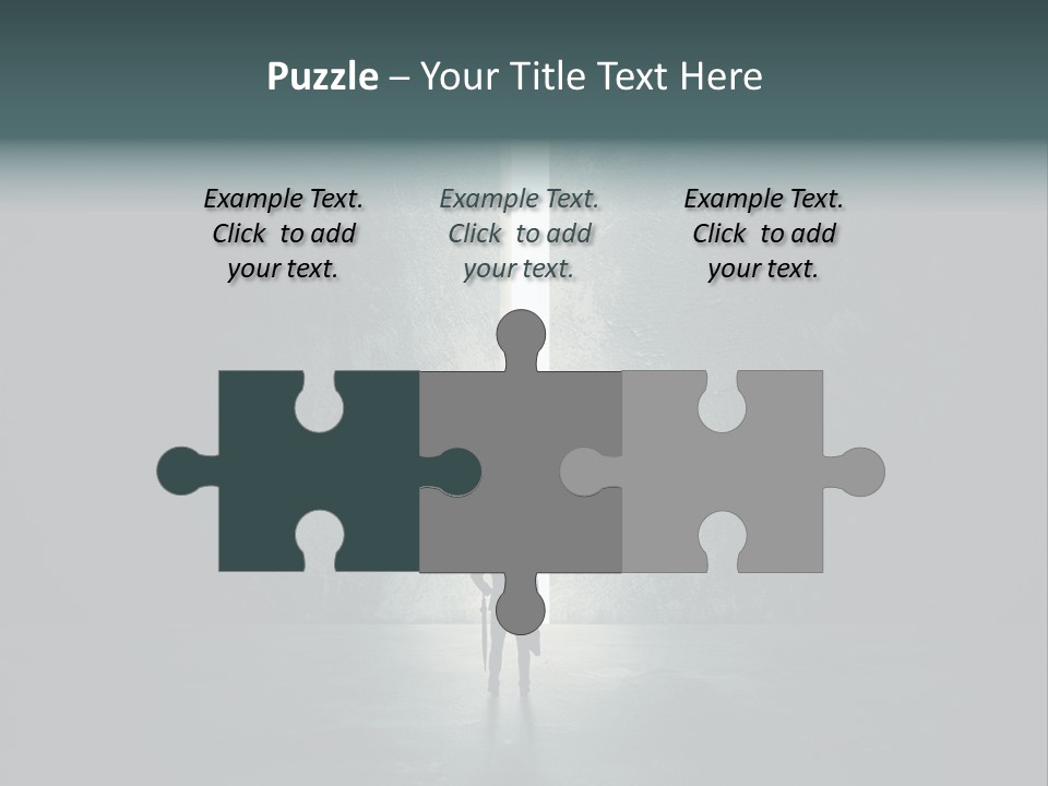 A Man Standing In Front Of A Light At The End Of A Tunnel PowerPoint Template