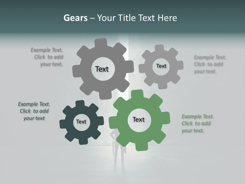 A Man Standing In Front Of A Light At The End Of A Tunnel PowerPoint Template