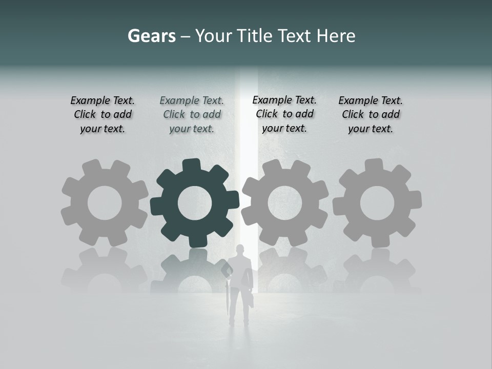 A Man Standing In Front Of A Light At The End Of A Tunnel PowerPoint Template