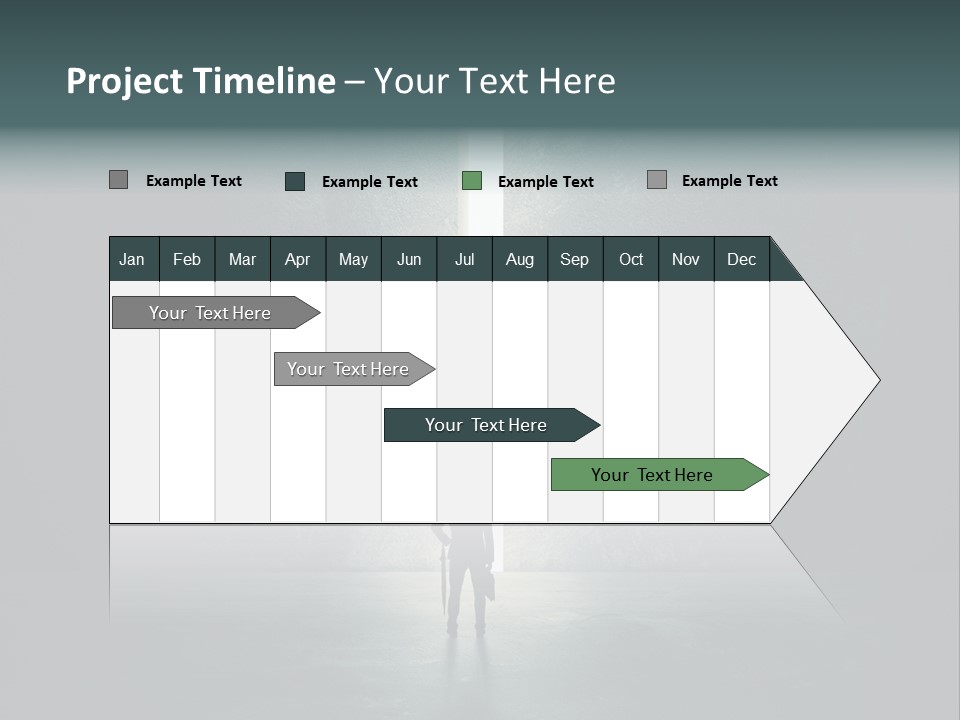 A Man Standing In Front Of A Light At The End Of A Tunnel PowerPoint Template