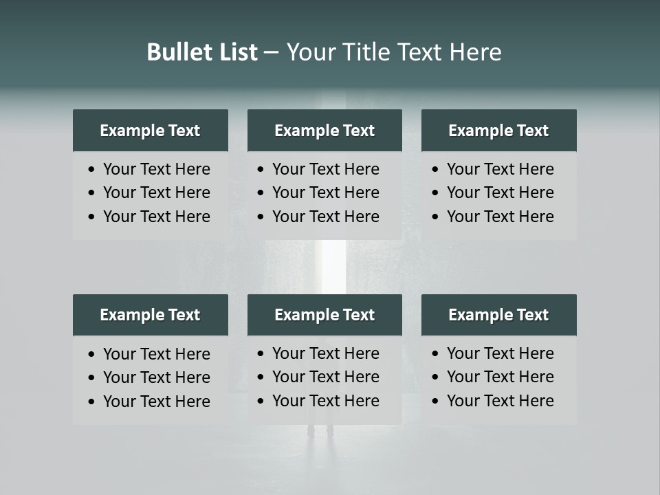 A Man Standing In Front Of A Light At The End Of A Tunnel PowerPoint Template