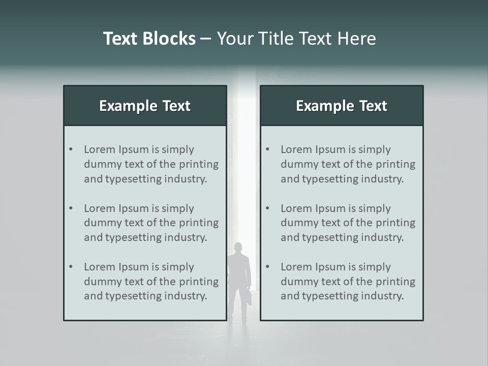 A Man Standing In Front Of A Light At The End Of A Tunnel PowerPoint Template