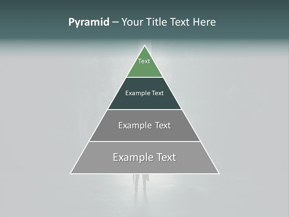 A Man Standing In Front Of A Light At The End Of A Tunnel PowerPoint Template