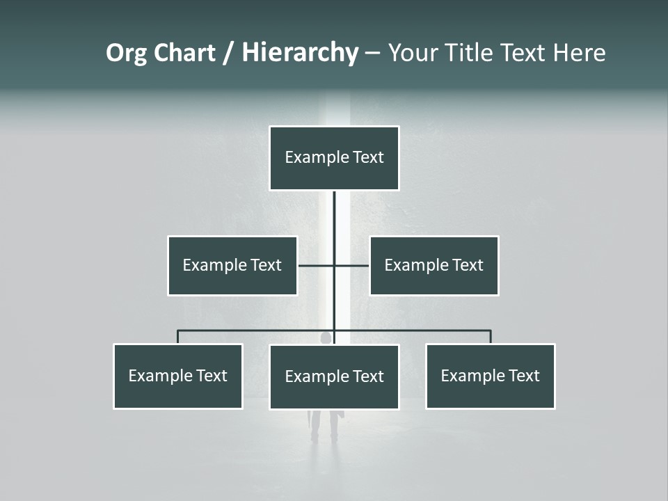 A Man Standing In Front Of A Light At The End Of A Tunnel PowerPoint Template