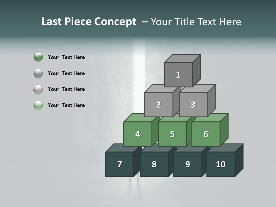 A Man Standing In Front Of A Light At The End Of A Tunnel PowerPoint Template