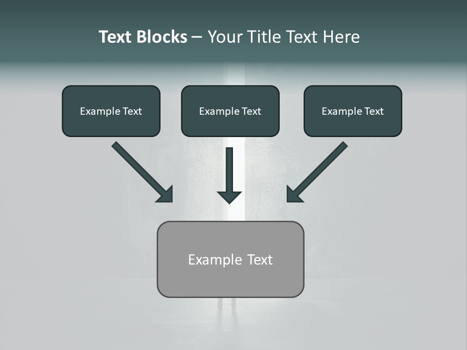 A Man Standing In Front Of A Light At The End Of A Tunnel PowerPoint Template