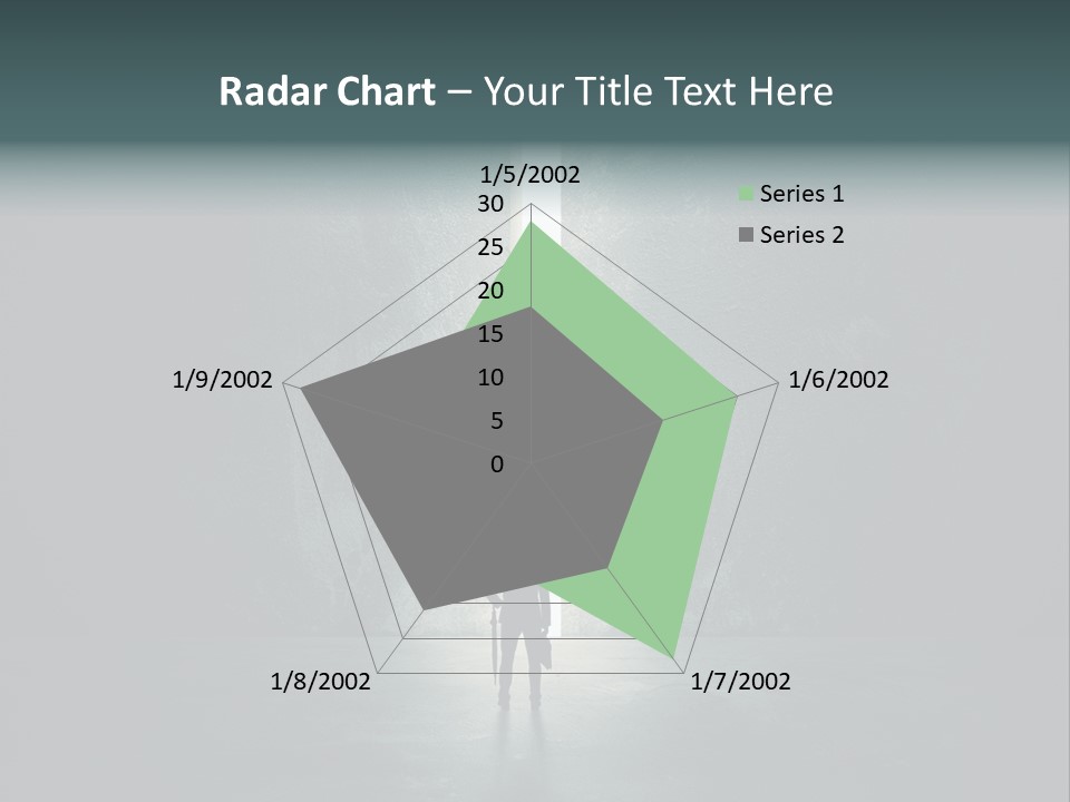 A Man Standing In Front Of A Light At The End Of A Tunnel PowerPoint Template