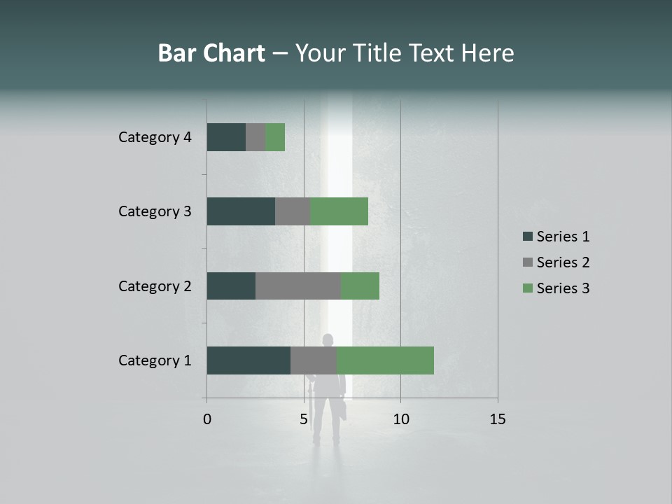 A Man Standing In Front Of A Light At The End Of A Tunnel PowerPoint Template