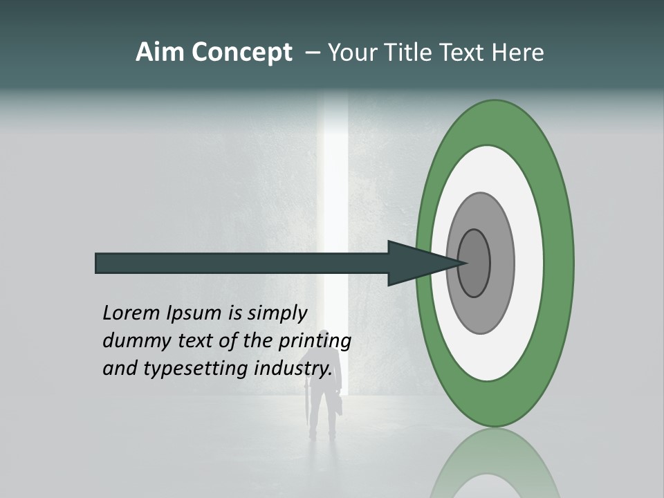 A Man Standing In Front Of A Light At The End Of A Tunnel PowerPoint Template