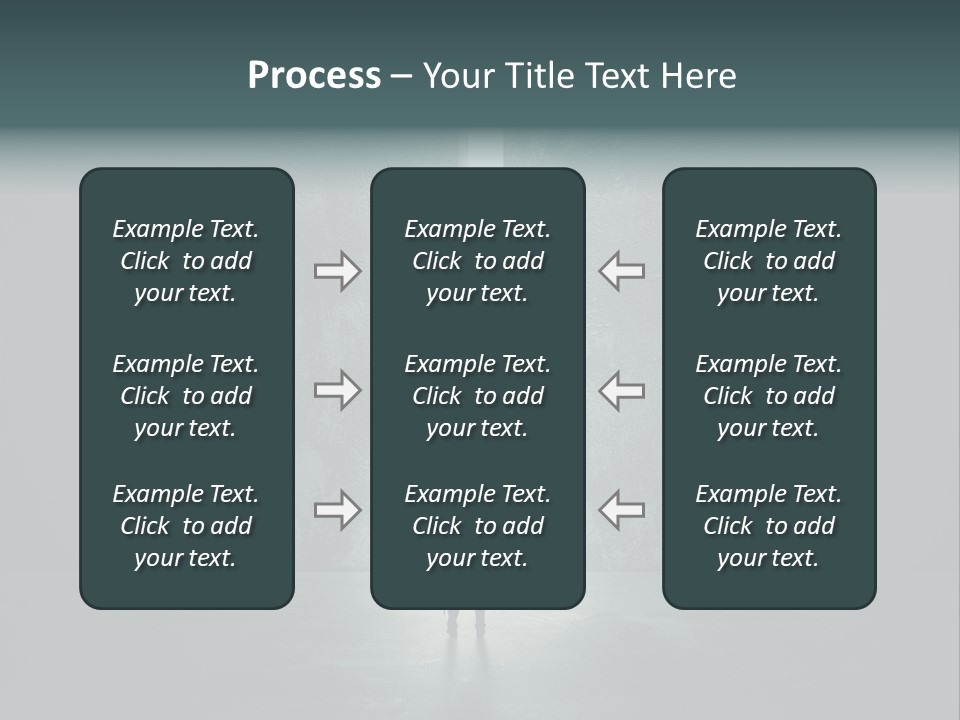 A Man Standing In Front Of A Light At The End Of A Tunnel PowerPoint Template