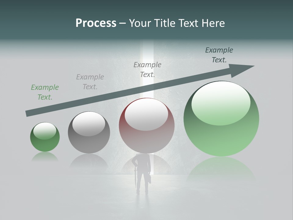 A Man Standing In Front Of A Light At The End Of A Tunnel PowerPoint Template