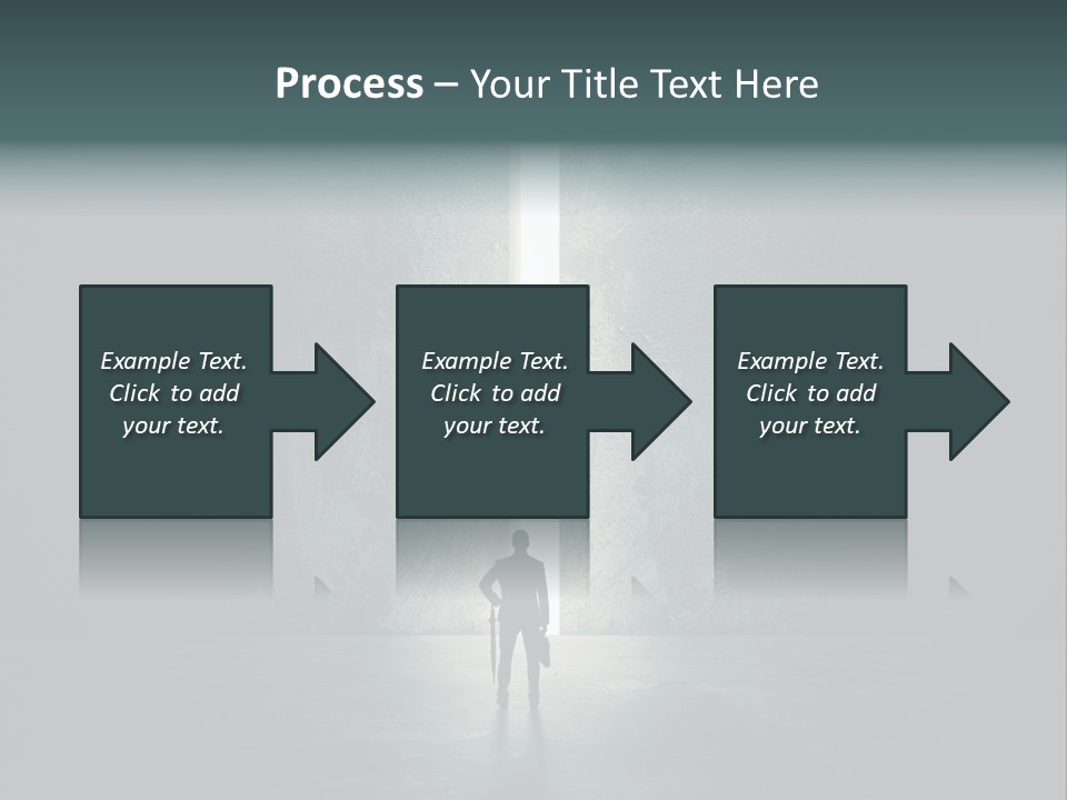 A Man Standing In Front Of A Light At The End Of A Tunnel PowerPoint Template