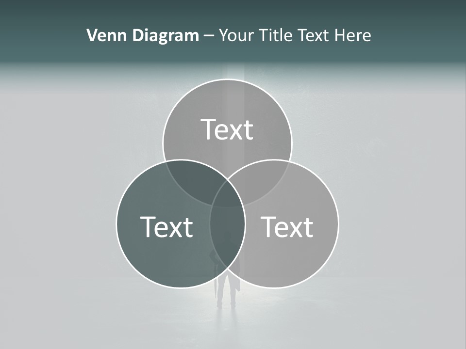 A Man Standing In Front Of A Light At The End Of A Tunnel PowerPoint Template