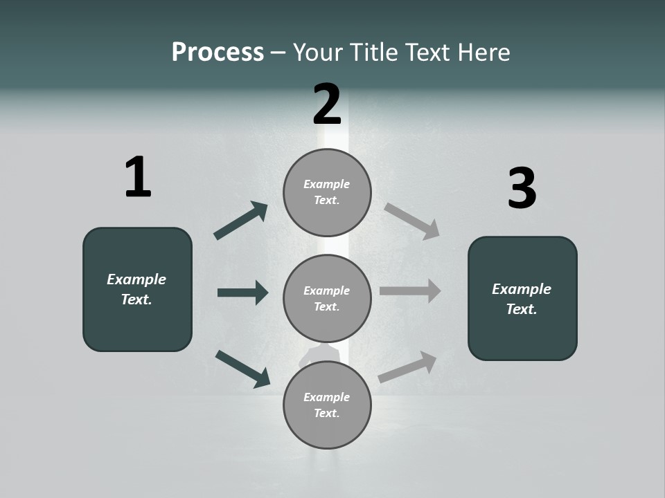 A Man Standing In Front Of A Light At The End Of A Tunnel PowerPoint Template
