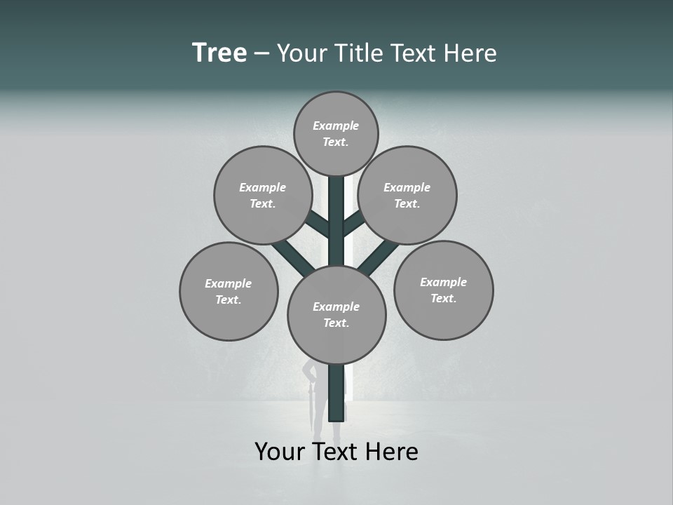 A Man Standing In Front Of A Light At The End Of A Tunnel PowerPoint Template