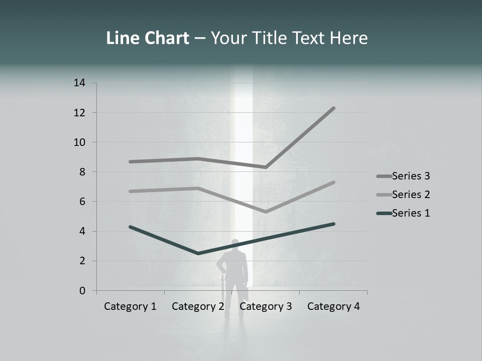 A Man Standing In Front Of A Light At The End Of A Tunnel PowerPoint Template