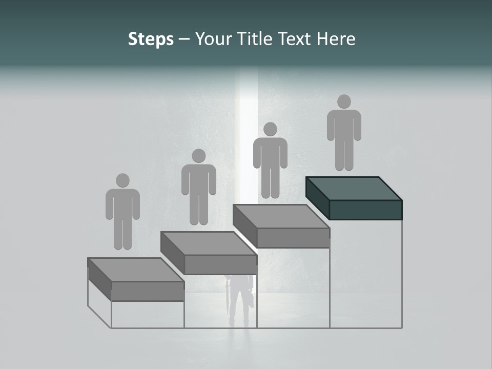 A Man Standing In Front Of A Light At The End Of A Tunnel PowerPoint Template