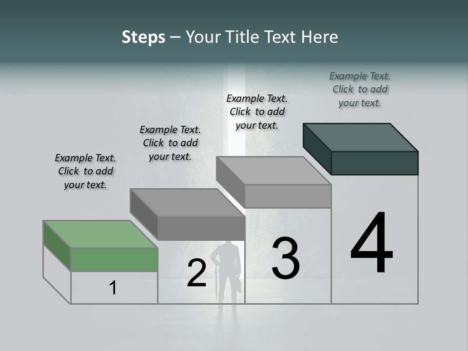 A Man Standing In Front Of A Light At The End Of A Tunnel PowerPoint Template