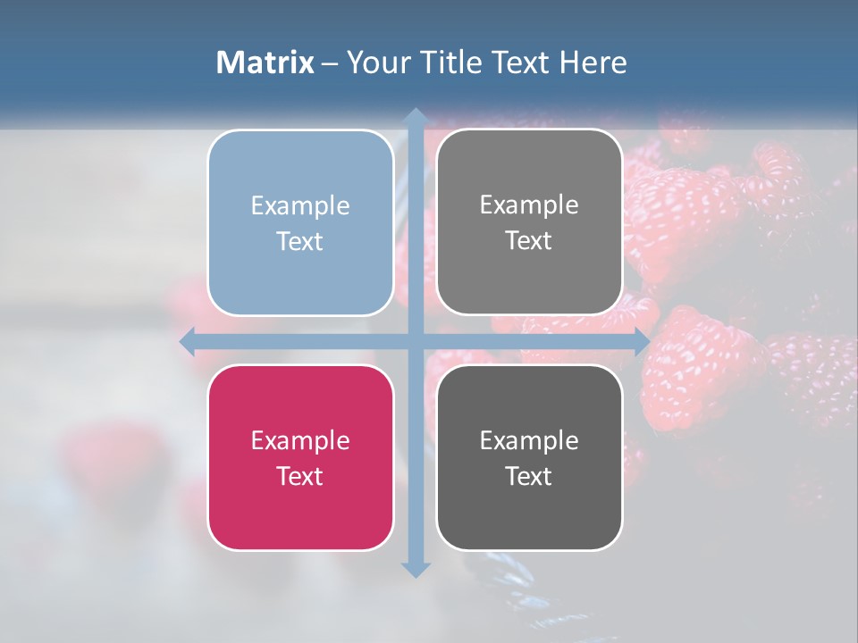 A Basket Filled With Raspberries On Top Of A Wooden Table PowerPoint Template