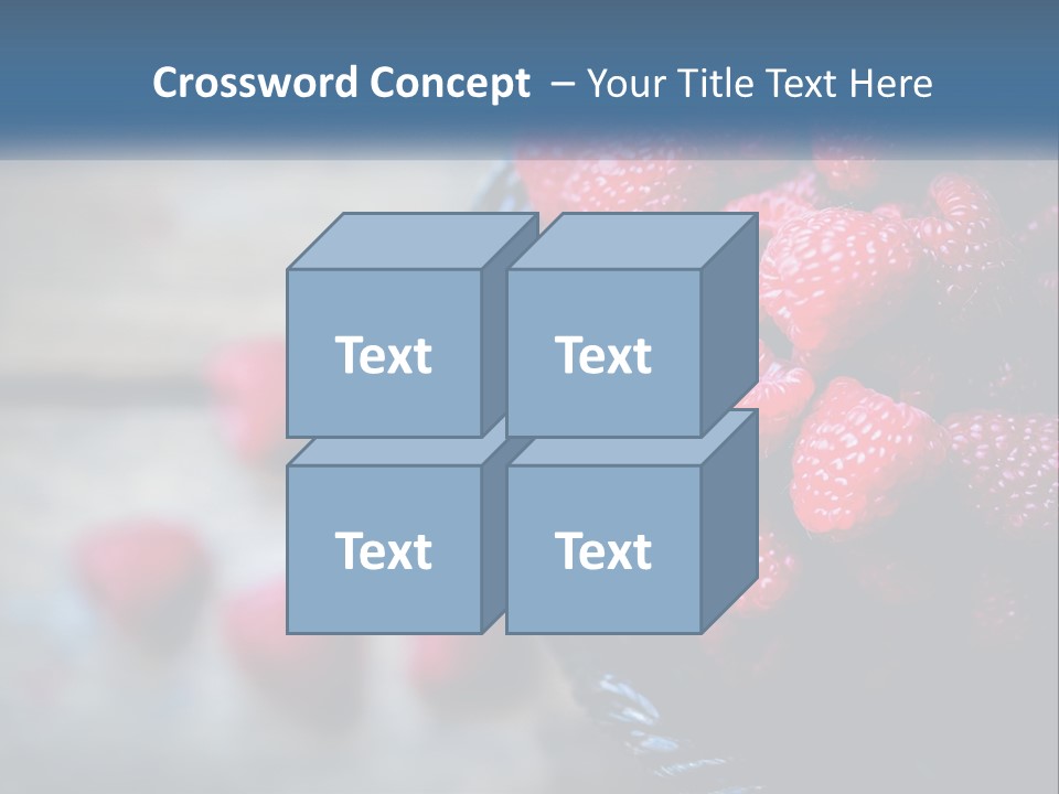 A Basket Filled With Raspberries On Top Of A Wooden Table PowerPoint Template