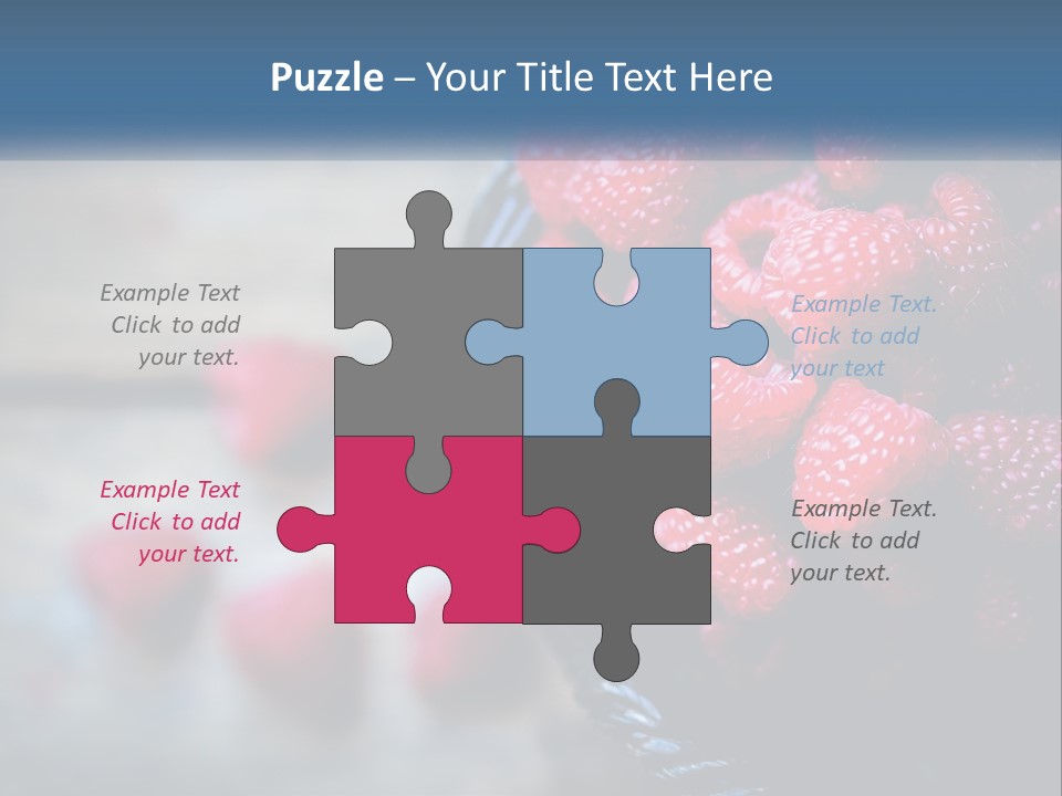 A Basket Filled With Raspberries On Top Of A Wooden Table PowerPoint Template