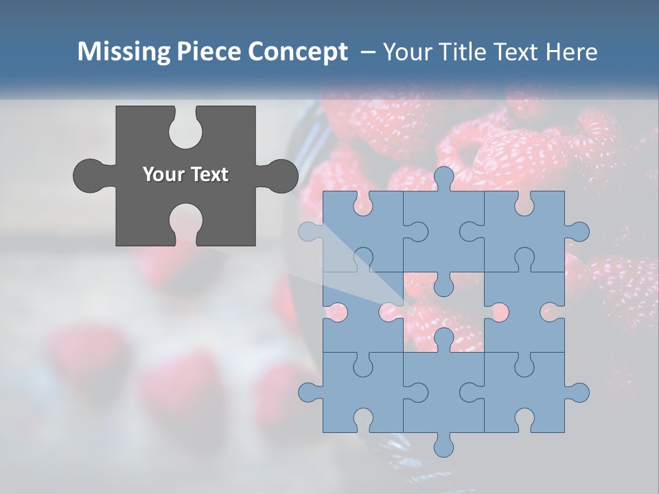 A Basket Filled With Raspberries On Top Of A Wooden Table PowerPoint Template